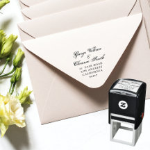 Enveloppe d'adresse de retour Mariage de noms élég