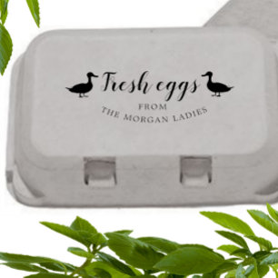 Tampon Auto-encreur Étiquette classique pour canard de ferme Oeuf Cart
