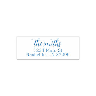 Tampon Auto-encreur Étiquette d'adresse de retour avec police de calli