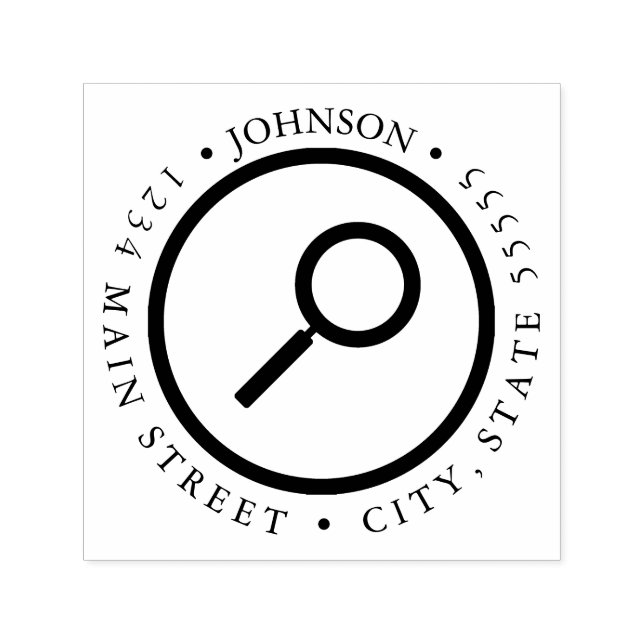 Tampon Auto-encreur Étiquette de retour de l'inspecteur de verre d'ami (Design)