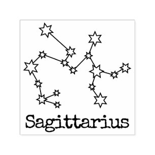 Tampon Auto-encreur Étoiles Zodiaque Céleste Horoscope Sagittaire