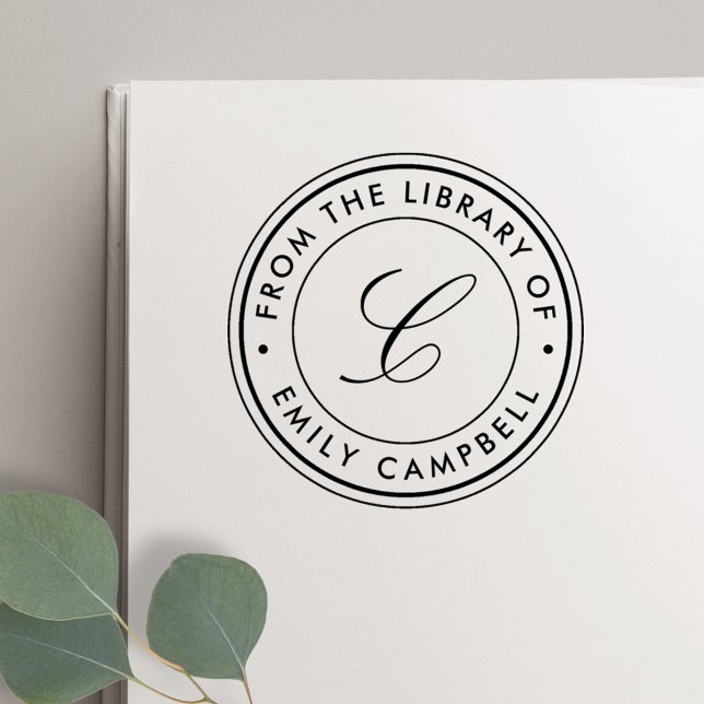 Tampon Auto-encreur Ex-libris à monogramme classique (Créateur téléchargé)