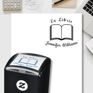 Tampon Auto-encreur Ex Libris Bibliothèque Nom Et Livre De L'Enseignan