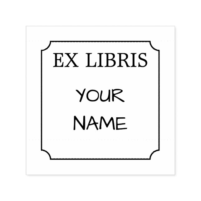 Tampon Auto-encreur Ex Libris Plaque Avec Cadre Simple (Design)