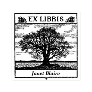 Tampon Auto-encreur EX LIBRIS Plaque de livre Bibliothèque personnalis
