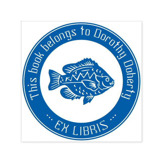 Tampon Auto-encreur Ex Libris | Poissons mignons (Design)