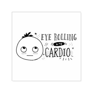Tampon Auto-encreur Eye Rolling est mon Cardio The Woolies Meme