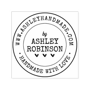 Tampon Auto-encreur Fait à la main avec amour