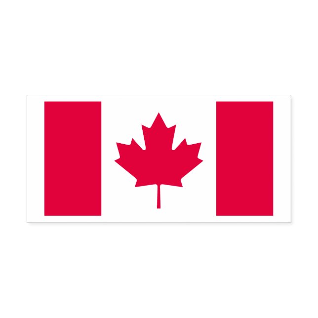 Tampon Auto-encreur Fière feuille d'érable canadienne drapeau Canada l (Design)