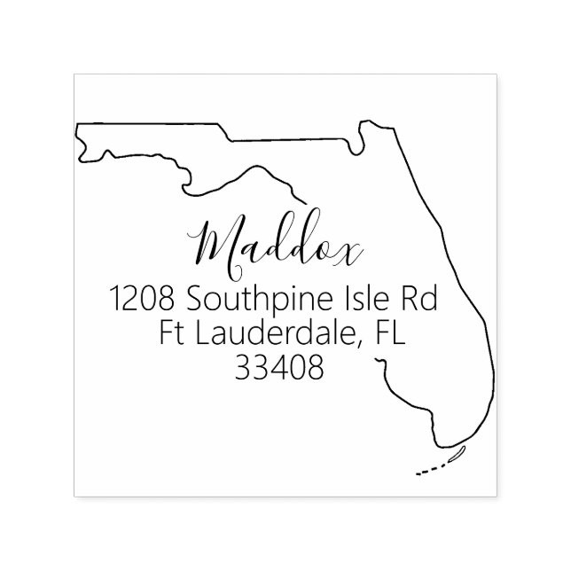 Tampon Auto-encreur FL | État de Floride Adresse de retour Timbre (Design)