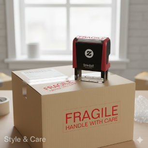 TAMPON AUTO-ENCREUR FRAGILE - MANIPULER AVEC SOIN