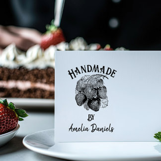 Tampon Auto-encreur Fraise vintage Fabriquée à la main par Timbre en c