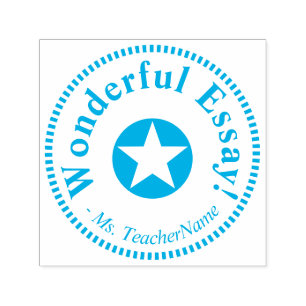 Tampon Auto-encreur Fun "Merveilleux Essai!" + Nom du Tuteur Personnal