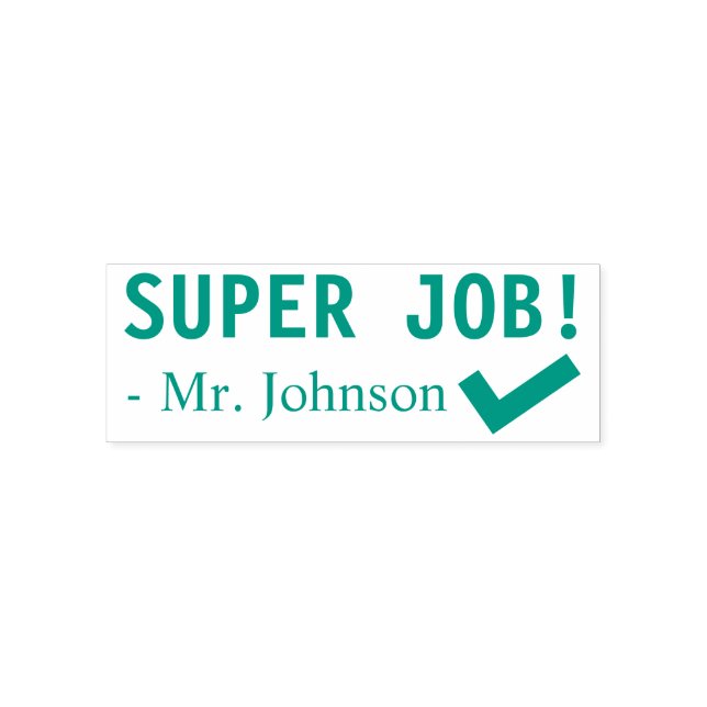 Tampon Auto-encreur Fun "SUPER JOB !" Classement du tampon en caoutcho (Design)