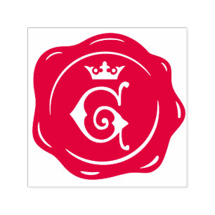 Tampon Auto-encreur G - Lettre initiale de cire de couronne gothique