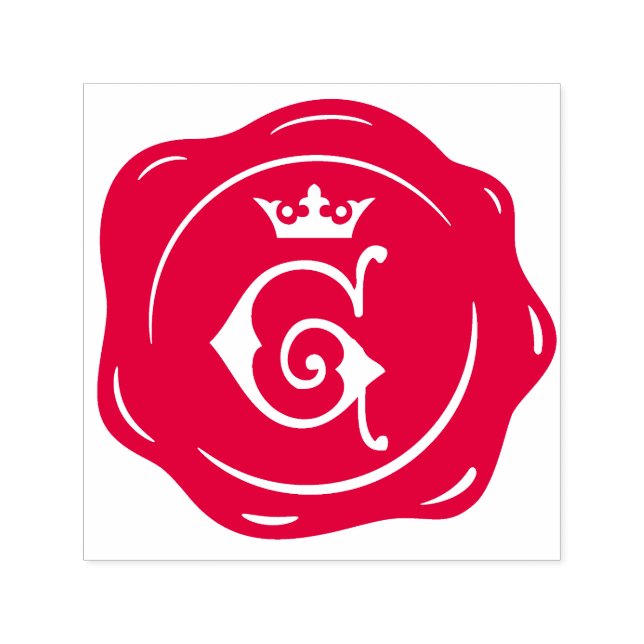 Tampon Auto-encreur G - Sceau de cire antique Couronne gothique Lettre (Design)