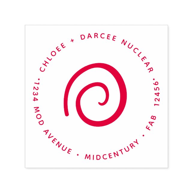 Tampon Auto-encreur Galaxie nucléaire atomique minimaliste moderne du  (Design)