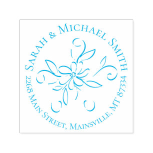 Tampon Auto-encreur Garçon Faire-part de naissance bleu vintage