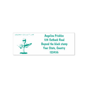 Tampon Auto-encreur Germinator cyborg plante dessin humoristique