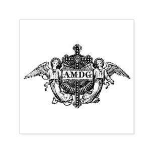 Tampon Auto-encreur Gloire de gloriam de Dei de majorem d'annonce