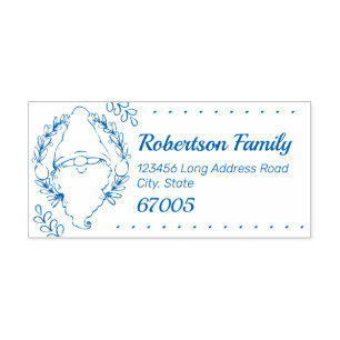 Tampon Auto-encreur Gnome Holiday Adresse postale Nom de famille