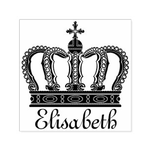 Tampon Auto-encreur Golden Royal Crown I + votre backgr. & idées