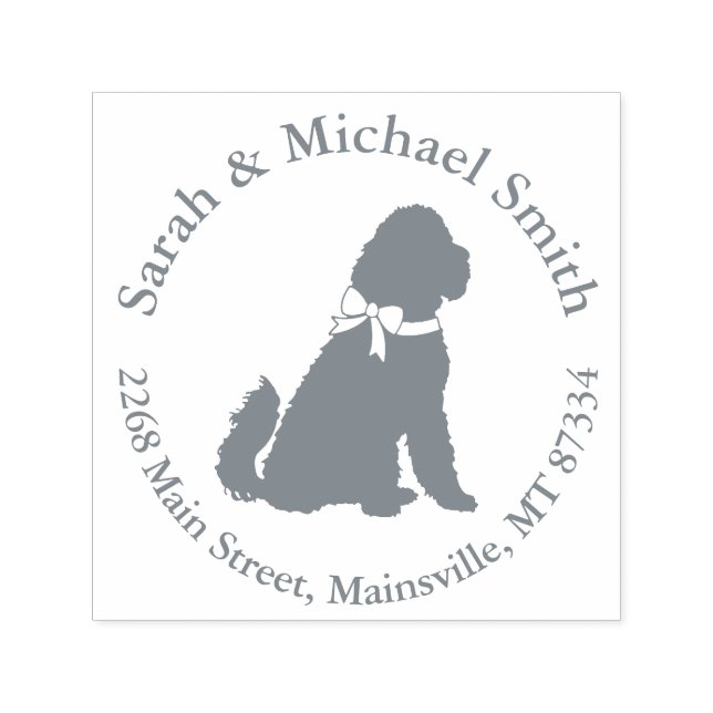 Tampon Auto-encreur Goldendoodle Chien Baby shower sans genre (Design)