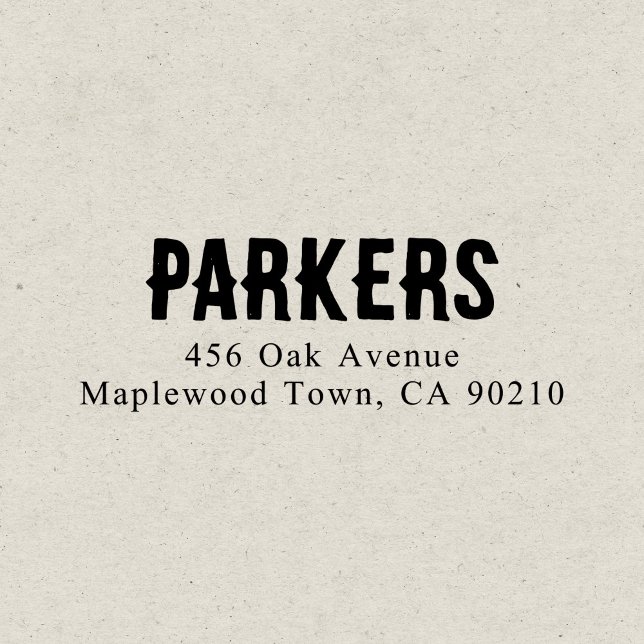 Tampon Auto-encreur Gras rustique décoratif simple (Créateur téléchargé)