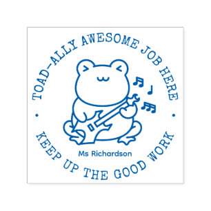Tampon Auto-encreur Grosse Grenouille Mignonne Totalement Awesome Prof