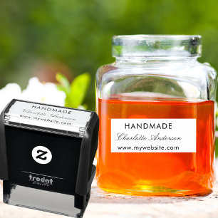 Tampon Auto-encreur Handmade made name website self-inking stamp