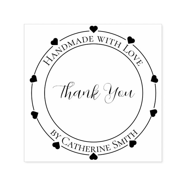 Tampon Auto-encreur “Handmade with Love” Rubber Stamp (Design)