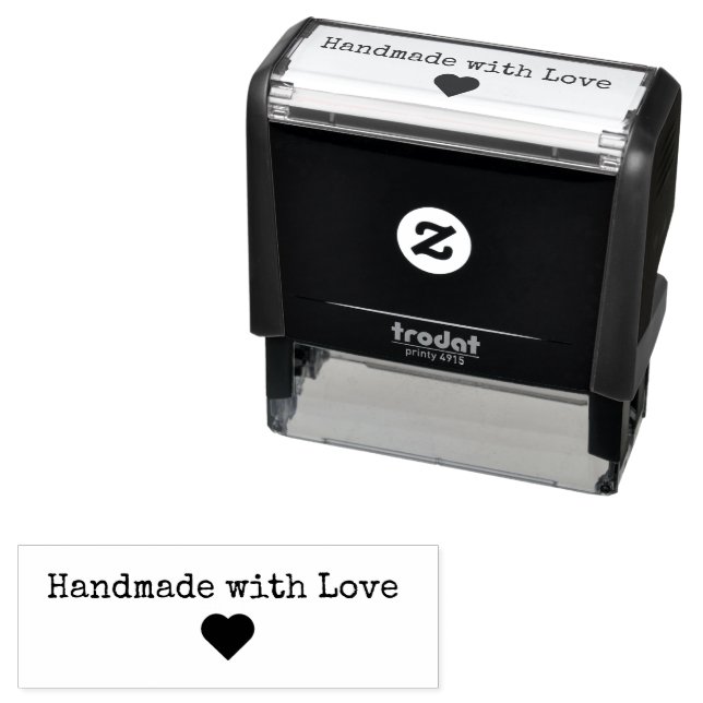Tampon Auto-encreur “Handmade with Love” Rubber Stamp (En situation)