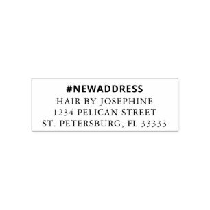 Tampon Auto-encreur Hashtag New Address Business Move