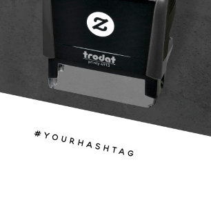 Tampon Auto-encreur Hashtag   Votre tendance moderne médias sociaux #