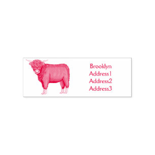 Tampon Auto-encreur Highland cow