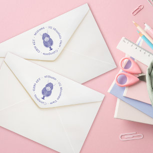 Tampon Auto-encreur Highland Cow Family Address Self-inking Stamp