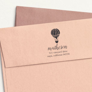 Tampon Auto-encreur Hot Air Balloon Return Address Stamp