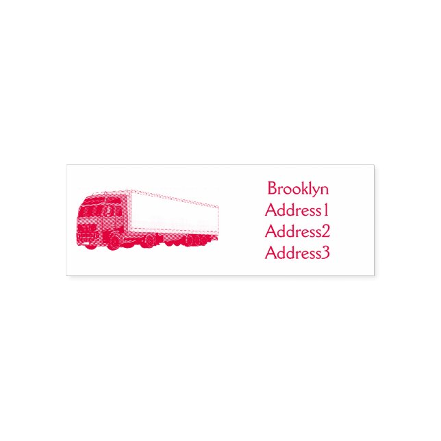 Tampon Auto-encreur Illustration de camion roumain (Design)