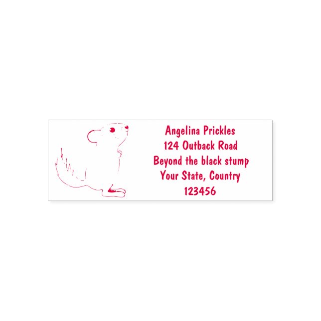 Tampon Auto-encreur Illustration de chinchilla gris mignon (Design)
