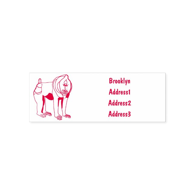 Tampon Auto-encreur Illustration de dessin animé Mandrill (Design)