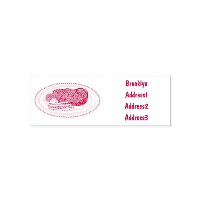 Tampon Auto-encreur Illustration de dessin de steak (Design)