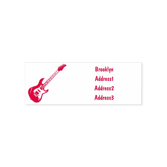 Tampon Auto-encreur Illustration de guitare électrique (Design)