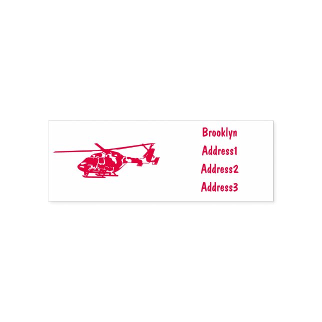 Tampon Auto-encreur Illustration de l'hélicoptère de l'armée (Design)