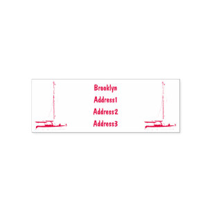 Tampon Auto-encreur Illustration de voilier