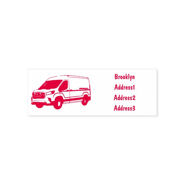 Tampon Auto-encreur Illustration du fourgon de livraison (Design)