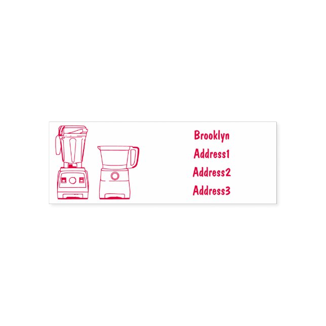 Tampon Auto-encreur Illustration du processeur et du mixeur alimentair (Design)