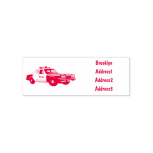 Tampon Auto-encreur Illustration d'une voiture de police