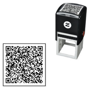 Tampon Auto-encreur Info d'analyse de code QR Timbre auto-encastré per