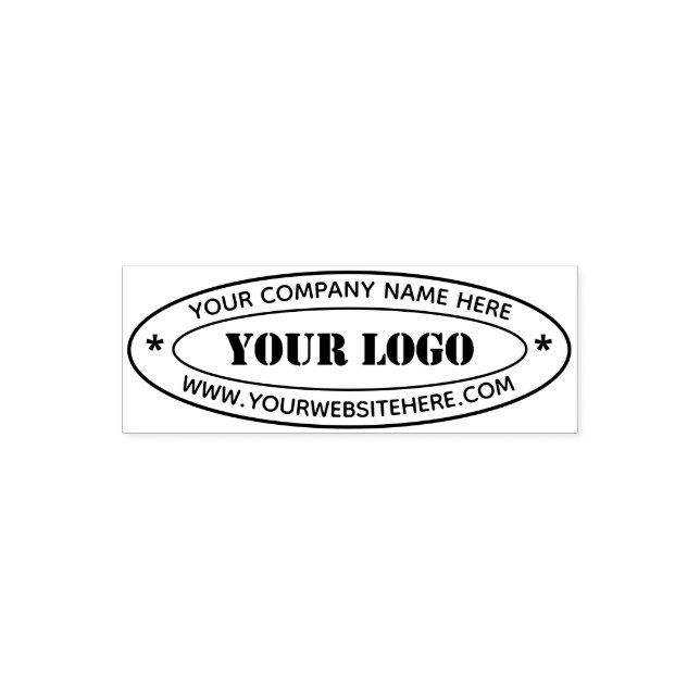 Tampon Auto-encreur Infos sur le logo d'entreprise Oval Self-inking St (Design)