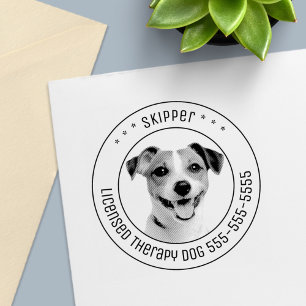 Tampon Auto-encreur Jack Russell Terrier Chien Animal de compagnie pho